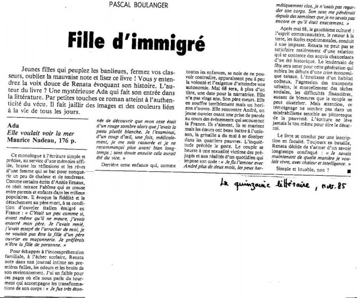 Fille d'immigré