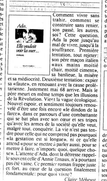 Elle voulait voir la mer...